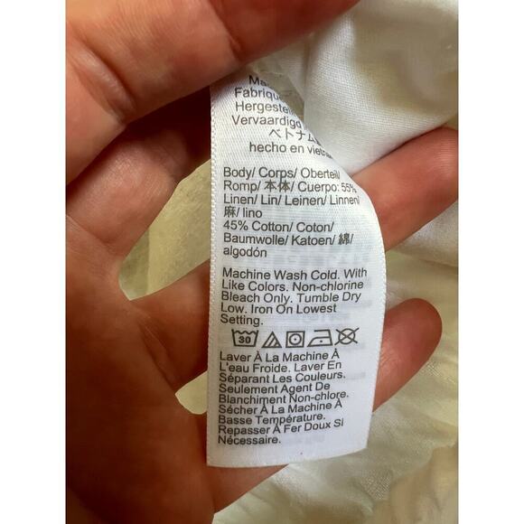 NWOT J.Crew Women’s 14T Pants White Seaside Linen Blend Pull On Trouser Summer - Picture 12 of 13